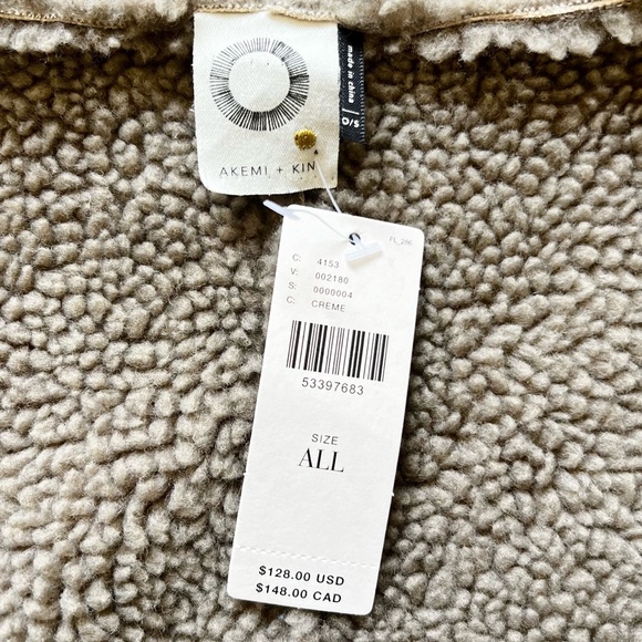 Anthropologie AKEMI+KIN Phoebe Sherpa Lined Open Front Faux Suede Vest C… - Picture 10 of 15